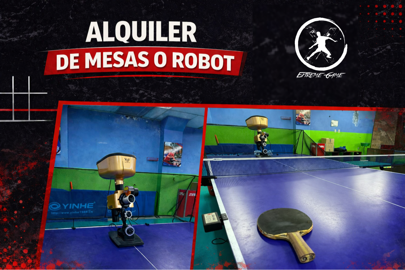 Alquiler de mesas o robot - Extreme Game
